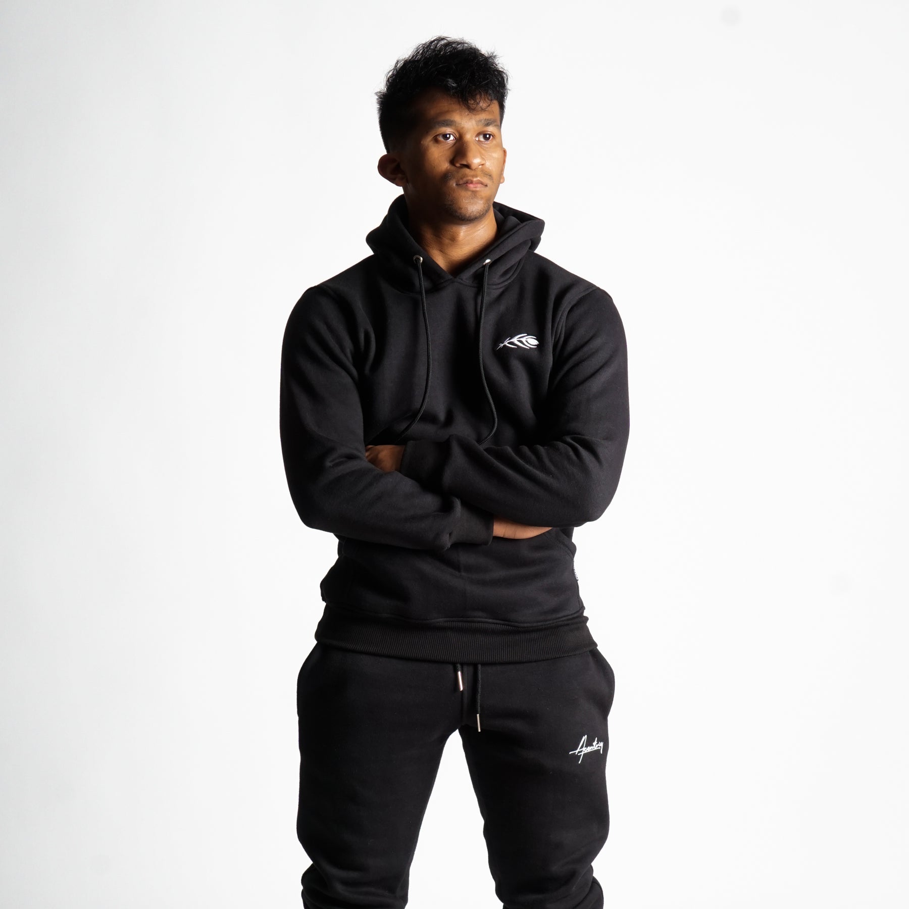 Slim-Fit Classic Hoodie (Black)