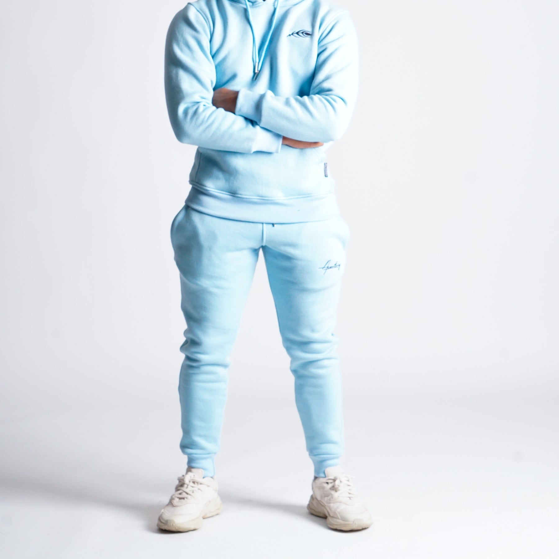 Slim-Fit Classic Sweatpants (Sky Blue)