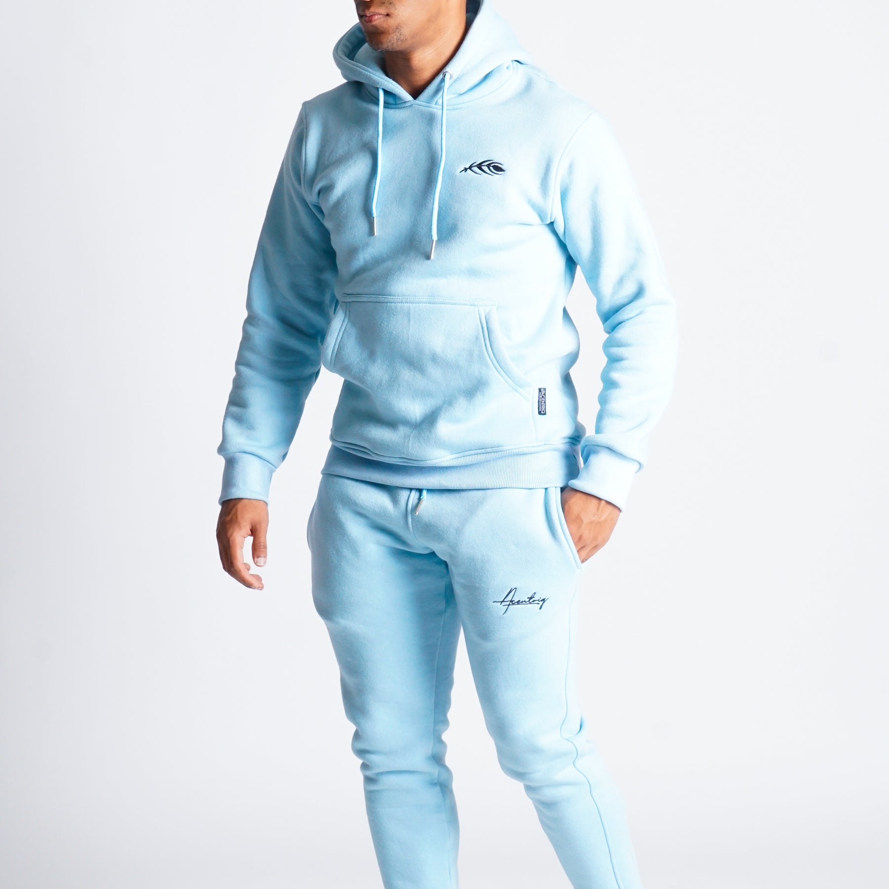 Slim-Fit Classic Hoodie (Sky Blue)