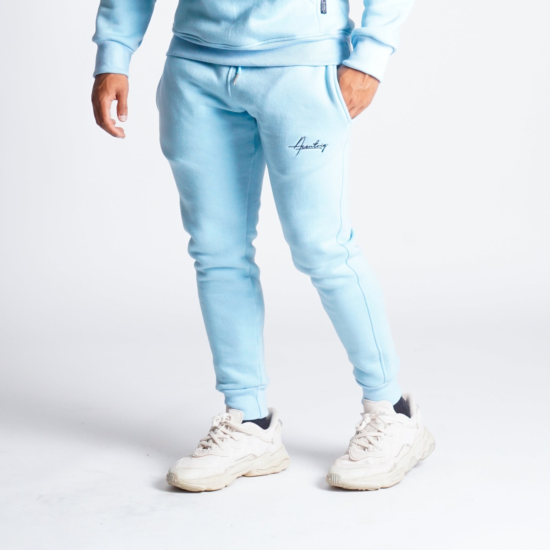 Slim-Fit Classic Sweatpants (Sky Blue)