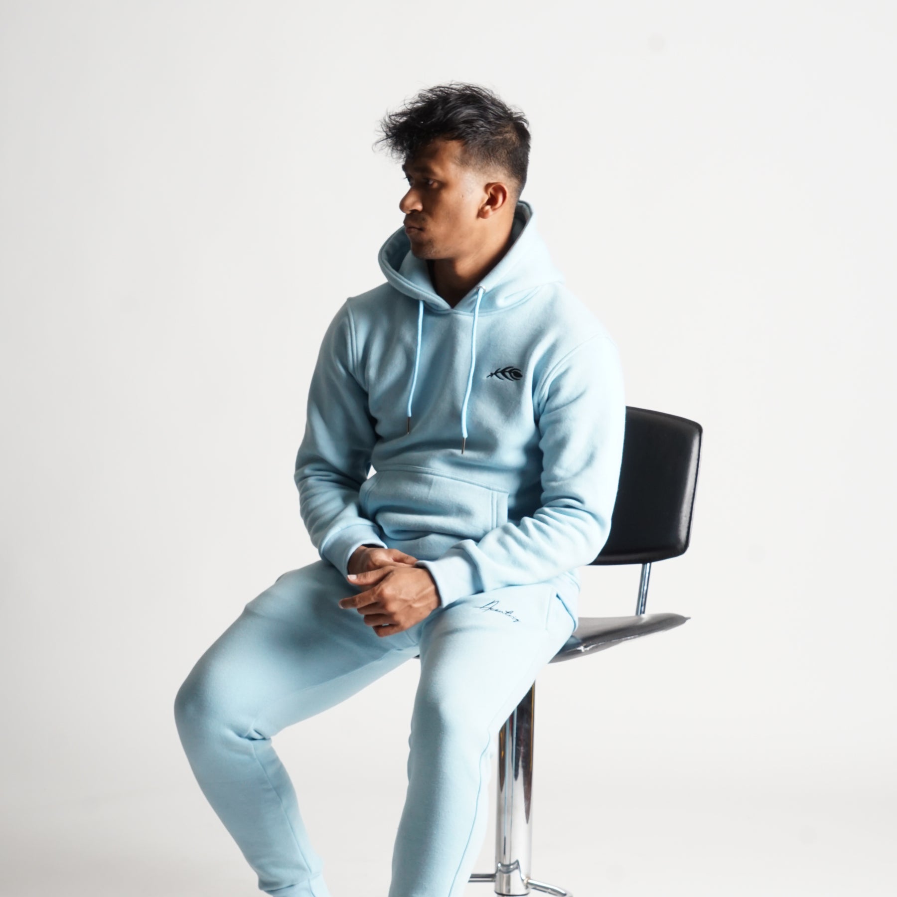 Slim-Fit Classic Hoodie (Sky Blue)